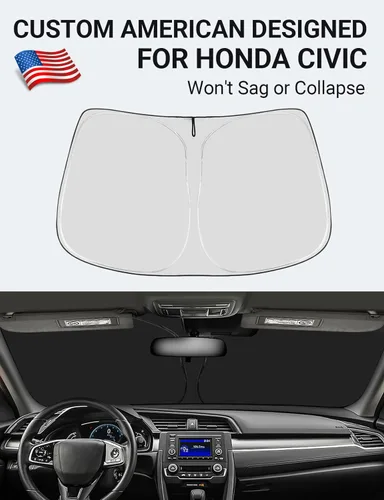 Miniatura 82 de Proadsy Parasol plegable para parabrisas delantero 2026, ajuste personalizado, accesorios para CRV SUV LX EX EX-L EX-L Navi Touring 2017-2022