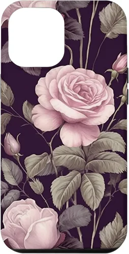 Miniatura 25 de Funda rosa botánica para iPhone 13 Floral Vintage Pattern with cute pink purple