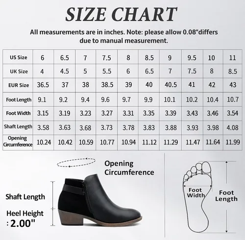 Miniatura 3 de Jeossy Women's 9617 Fashion Boots Chunky Low Heel Western Boots Ankle Booties