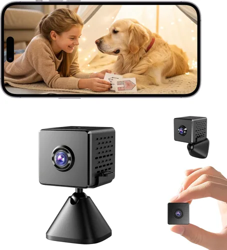 Miniatura 7 de vebiliki Cámara interior con tarjeta TF de 32 GB, cámara WiFi 4K con vista en vivo, cámara de niñera con alertas de movimiento, almacenamiento