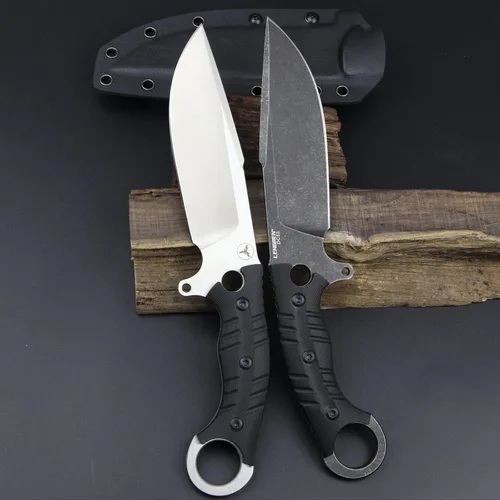Miniatura 9 de Cuchillo de hoja fija de 12.2 pulgadas, mango de acero G10 DC53, cuchillo de garra para exteriores, herramientas EDC de campamento, fundas Kydex