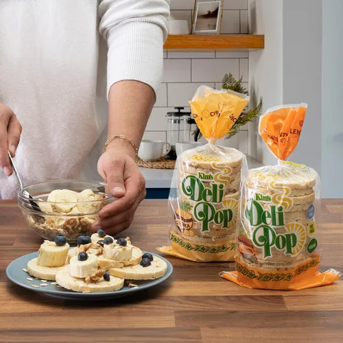 Miniatura 4 de Deli Pop Grain Cakes 12 bolsas Sabor garbanzo 15 pasteles por bolsa Multigrano, vegano natural Snack coreano sin azúcar Bajo en calorías