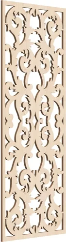 Miniatura 60 de Meadville Paneles decorativos de pared de madera con calado, 9 3/8 pulgadas de ancho x 24 3/8 pulgadas de alto x 1/4 de alto, aliso
