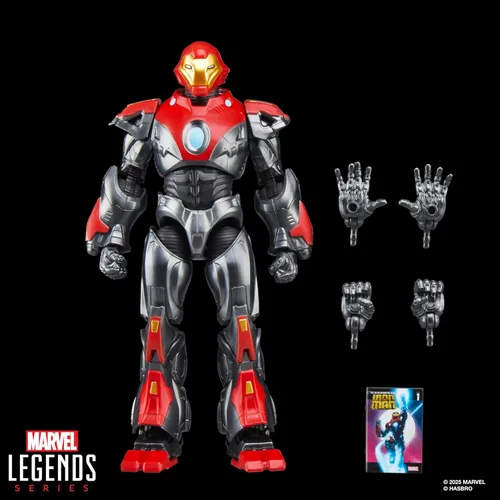 Miniatura 11 de Serie Marvel Legends Ultimate Iron Man, Figura de acción coleccionable de 6 pulgadas inspirada en cómics con accesorio de cómic a