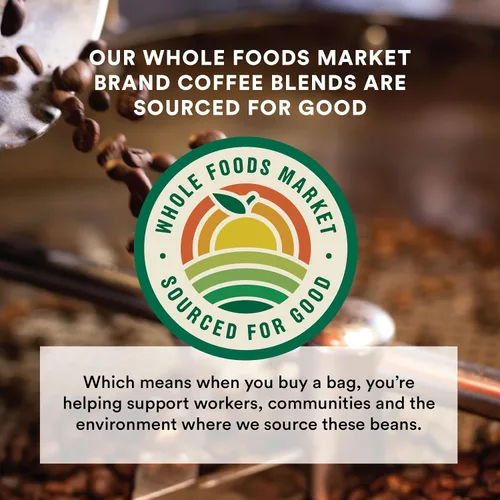 Miniatura 4 de Whole Foods Market, Organic La Mesa Café molido tostado medio ligero, cacao, almendras, caramelo y limón, 12 onzas