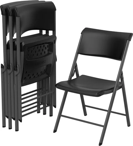 Miniatura 13 de LIFETIME Silla plegable con marco A, paquete de 4, almendra