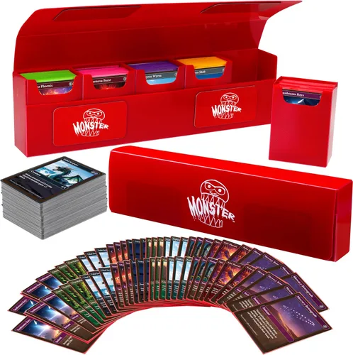 La caja magnética original Hydra XL para barajas, lleva todas tus cubiertas a la vez, compartimentos extraíbles, cierre de autobloqueo, capacidad