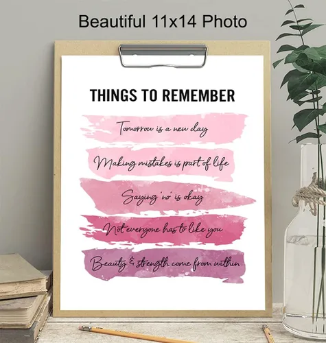Miniatura 4 de Arte y decoración de pared con citas inspiradoras positivas - GRANDE 11X14 - Regalos de aliento edificantes para mujeres, niñas, adolescentes
