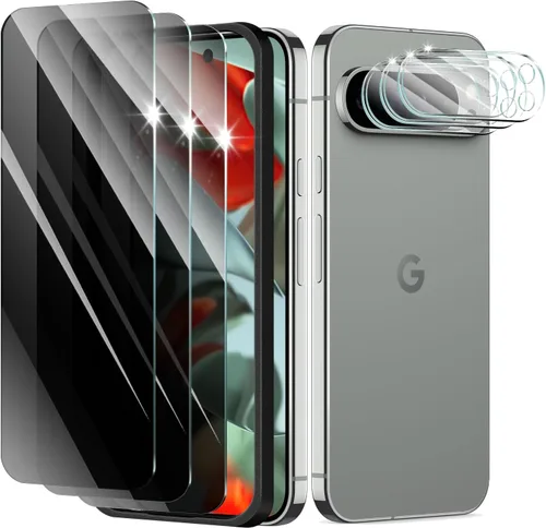 Miniatura 20 de Paquete de 4 protectores de lente de cámara para Google Pixel 6A, protector de pantalla de vidrio templado 9H, claridad HD, antiarañazos, sin