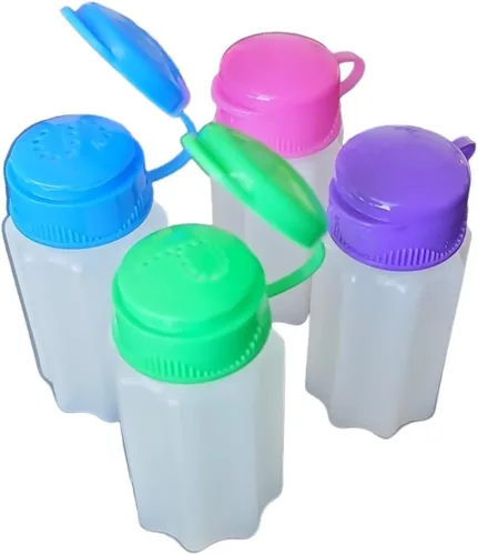 Miniatura 3 de Handy Housewares Mini salero y pimentero con tapa abatible a prueba de derrames, juego de dispensador de especias de viaje compacto y duradero