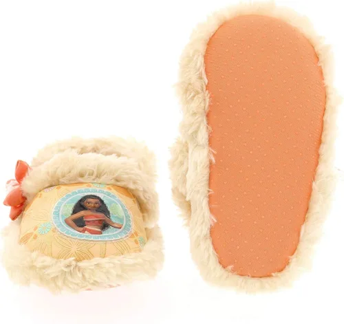 Miniatura 6 de Disney Moana - Pantuflas de felpa para niña pequeña con piel sintética 11-12 M EE UU para niño pequeño coral Coral