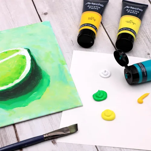 Miniatura 4 de Artecho Juego Profesional de Pintura Acrílica, 20 Colores Primarios (120ml / 4.05oz) Tubos, Pinturas para Arte y Manualidades para Lienzo, Roca