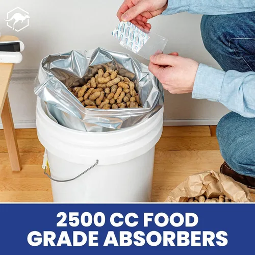 Miniatura 5 de Wallaby Absorbentes de oxígeno de 400 cc para almacenamiento de alimentos a largo plazo, 100 unidades (10х paquetes de 10) a granel, paquetes