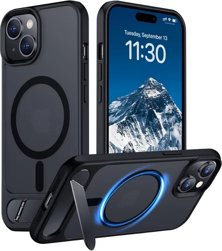 Miniatura 25 de Funda para iPhone 11 con compatibilidad magnética, [Soporte invisible incorporado][Compatible con MagSafe]