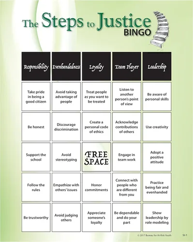 Miniatura 2 de Los pasos para la justicia-juego de bingo adolescente