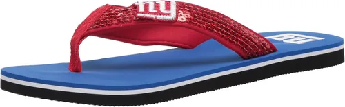 Miniatura 32 de FOCO Womens NFL Team Logo Sequin Strap Sandals Flip Flops