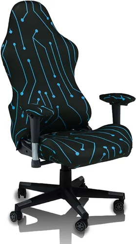 Miniatura 16 de Fundas para Sillas Gaming Fundas Deslizables, Impresión 3D Elástica Extensible para Asiento de Silla Gaming Reclinable de Computadora con Funda