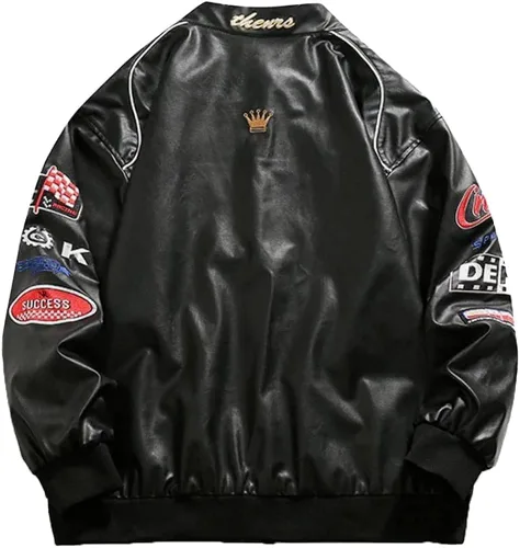 Miniatura 6 de Aelfric Eden Chaqueta universitaria con estampado de amor y letras para hombre, chaqueta de béisbol con gráficos vintage, unisex, ropa de calle