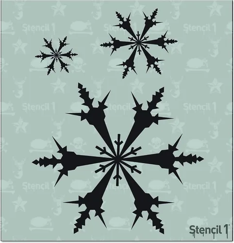 Miniatura 26 de Stencil1 Plantilla de ramas de acebo y hoja perenne – Plantilla de invierno reutilizable para manualidades, decoración de vacaciones, pintura sobre