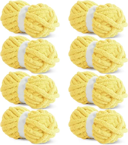 Miniatura 62 de HOMBYS Hilo de Chenille Grueso Carbón para Crochet, Hilo Grueso Espeso y Esponjoso para Tejer, Hilo Súper Grueso para Tejer Mantas a Mano, Hilo