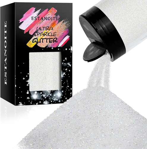Miniatura 9 de Estanoite - Polvo de purpurina ultra fina iridescente 7.41Oz/210g, purpurina de resina arcoíris, copos PET, lentejuelas, chips epoxi, copos