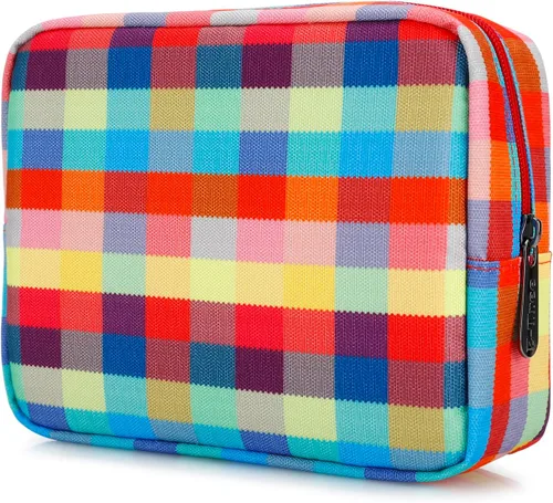 Miniatura 8 de E-Tree Bonita bolsa pequeña, bolsa de cosméticos de maquillaje, bolsa de maquillaje para bolso, bolsa de aseo con cremallera, organizador Colorido