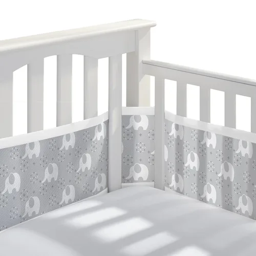 Miniatura 23 de BreathableBaby Forro de malla transpirable para cunas de tamaño completo, malla clásica de 3 mm, blanco (Tamaño 4FS cubre 3 o 4 lados)