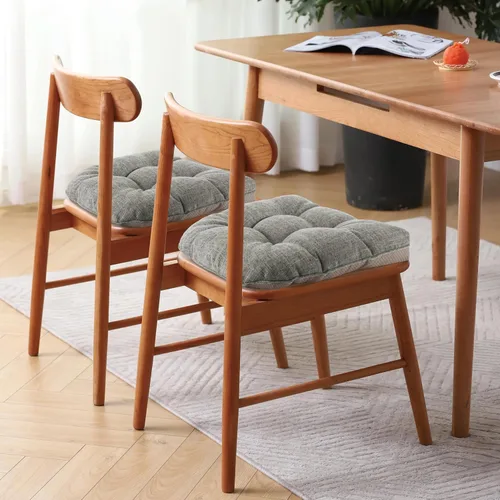 Miniatura 2 de Cojines Antideslizantes para Sillas de Comedor Juego de 4 Cojines para Sillas de Cocina 18"x18"x3" Cojines para Sillas Acolchados Cómodos y Suaves