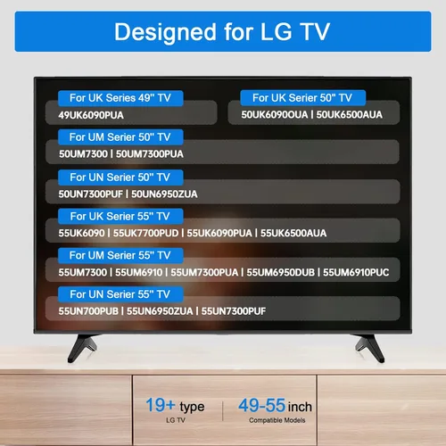 Miniatura 2 de Reemplazo de patas de soporte de TV para LG 49 50 55 pulgadas 49UJ6300 49LJ5550 49UK6300 50UJ6300 50UK6300MEZ64114730 55UK6500 55UK6300 55UM6900 55
