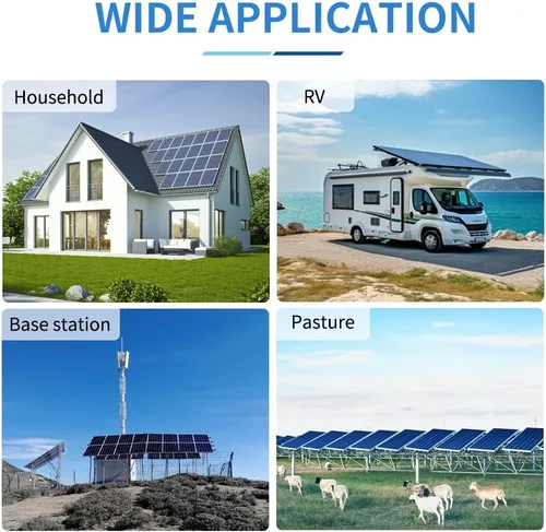 Miniatura 7 de Controlador de carga solar MPPT de 60 amperios, regulador de panel de batería solar automático de 12 V, 24 V, 36 V 48 V, entrada máxima de 150 V PV