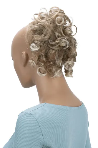 Miniatura 29 de CAISHA - Postizo Jumbo de Cabello Elástico para Recogidos Voluminosos y Rizos Desaliñados, Color Rubio Claro, G5L rubio claro #22T613 G5L