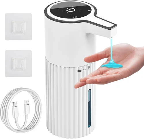 Miniatura 8 de Push-Activated Automatic Foaming Soap Dispenser,Soap Dispenser for Kitchen,Continuous Flow Control 400ml Capacity,AA Battery Powered Waterproof