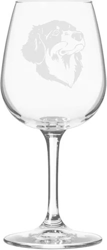 Miniatura 488 de Copa de vino de 12.75 onzas con diseño de perro grabado