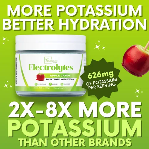 Miniatura 4 de Zero Sugar - Polvo de electrolitos de caramelo de manzana, hidratación refrescante, energía sin cafeína con todos los ingredientes naturales