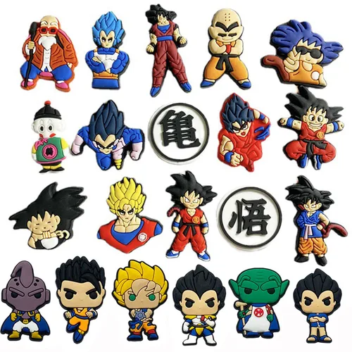 Xswl 21 dijes de cocodrilo de anime para manualidades, sandalias de zueco de dibujos animados, regalo para niños, pulsera y pulsera