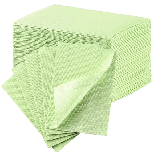 Miniatura 16 de JMU Baberos dentales negros, baberos dentales desechables de 3 capas, baberos para tatuajes impermeables para clínica dental, tienda de tatuajes