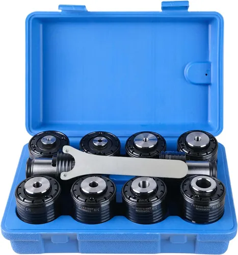 Miniatura 10 de ZAC Adaptador de Portabrocas de Taladro GT12, Compatible con Máquina Roscadora Eléctrica M16R, Metal, Incluye Llave de Portabrocas, Adaptador