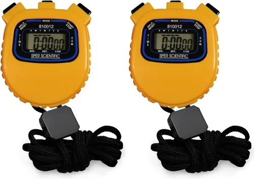 Miniatura 6 de Sper Scientific Cronómetro resistente al agua 810012 - Temporizador digital con función de intervalo dividido, reloj despertador de 12/24 horas