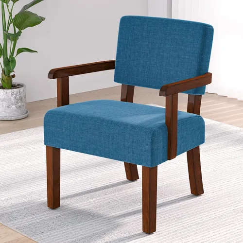 Miniatura 13 de FAGAGA Silla decorativa, sillas de sala de estar de gran tamaño con asiento suave y reposabrazos para salas de estar y comedor