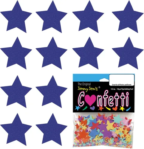 Miniatura 2 de Confetti Star 3/4" Azul Royal - Paquete al por menor #8623 QS0