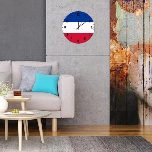 Miniatura 193 de Cheyan Reloj de pared con bandera de Canadá de 12 pulgadas, silencioso, sin tictac, de PVC, funciona con pilas, reloj redondo decorativo, regalo