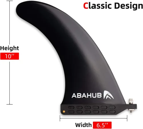 Miniatura 2 de Abahub Aleta central única SUP de 9/10 pulgadas con 1 tornillo de aleta sin herramienta, aletas de repuesto de SUP reforzadas con fibra de vidrio