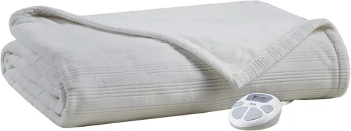 Miniatura 2 de Serta - Manta de forro polar ultrasuave Travis con textura de nervaduras trilobulares, manta eléctrica; cómoda, agradable y abriga y protege