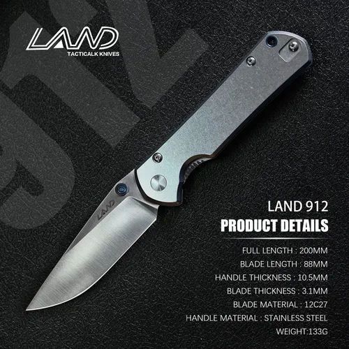 Miniatura 3 de LAND al aire libre caza supervivencia camping EDC herramienta bolsillo plegable cuchillo (912)