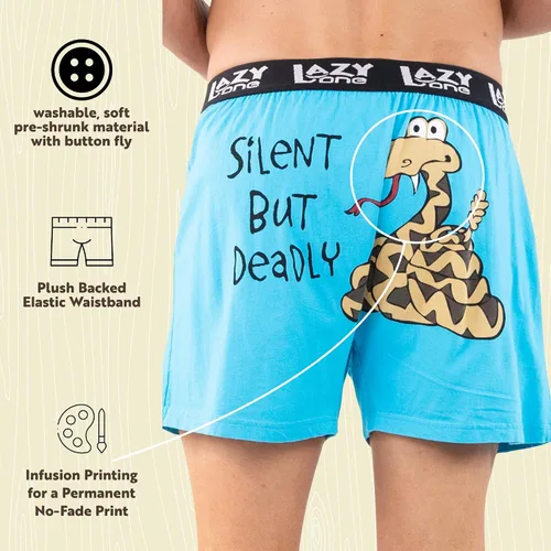 Miniatura 75 de Lazy One Divertidos boxers de animales, ropa interior humorística, novedosos pantalones cortos, regalos de broma para hombres