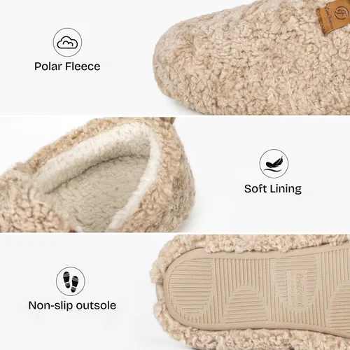 Miniatura 4 de EverFoams Pantuflas completas de espuma viscoelástica de oveja para mujer