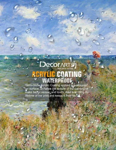 Miniatura 7 de Pinturas clásicas mundiales de Claude Monet Impresión giclée sobre lienzo alargado, pieza de galería para colgar y decorar el hogar, The CliffWalk
