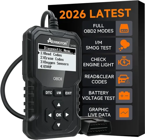 Escáner OBD2, Herramienta de Diagnóstico de Escáner de Coche V410: Lector de Códigos de Falla del Motor, Herramienta de Escaneo con Datos en