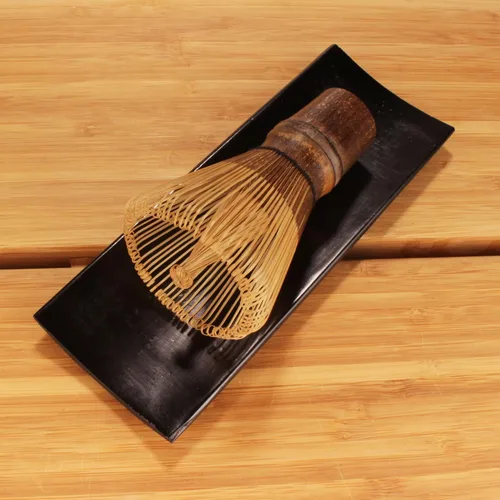 Miniatura 2 de BambooMN Juego de batidor de matcha - Chasen (batidor de té), Chashaku (cuchara de bambú con gancho), cuchara de té - negro