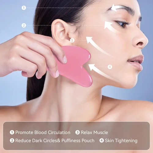 Miniatura 3 de FDKJEJC Herramienta Gua Sha Corporal Herramienta Guasha Anticelulítica para Cuerpo Herramientas de Masaje Corporal (Resina Natural) Herramienta